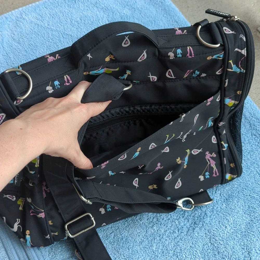 Nicole Miller Pet Carrier Convertible Shoulder Backpack Black Small Dog Cat